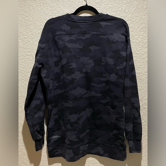 Lululemon Perfectly Oversized Crewneck Sweatshirt Camo print black gray - Picture 6 of 9
